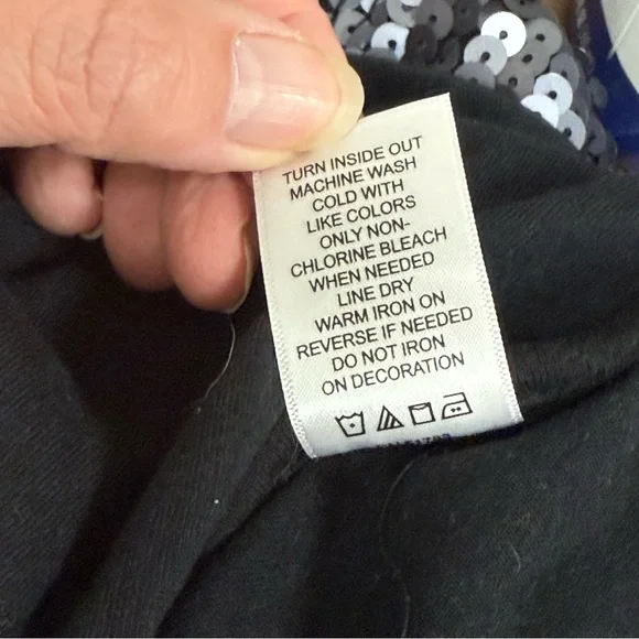 Maurices Black Silver Sequin Tank Top 1X Party Sparkle Sleeveless Blouse - Picture 7 of 8